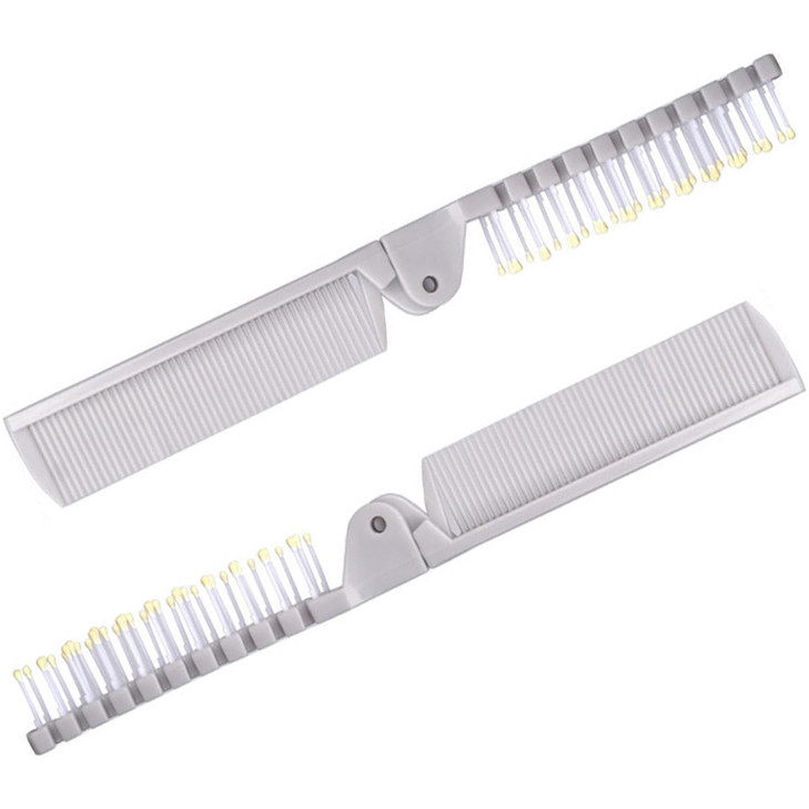 2 Piece Folding Hair Brush Set Portable Travel Friendly Comb Small Foldable For Purses Mini Pocket Brush For Women And Girls Anti Static