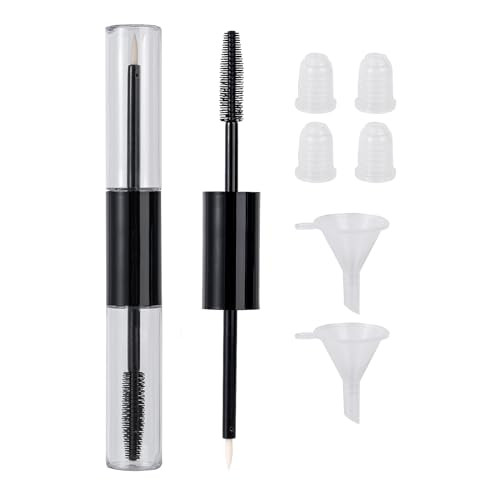 2Pack Empty Mascara Tubes Dual 2 In 1 Mascara Wand And Eyeliner Tube For Castor Oil Eyelash Serum Eyebrow Growth Oil Travel Empty Mascaras