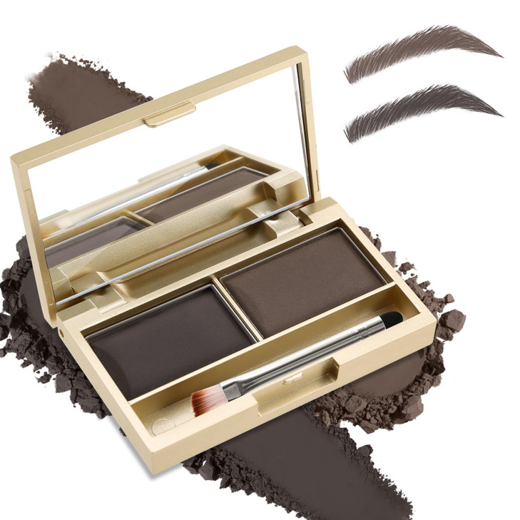 Boobeen Eyebrow Powder Kit 2 Color Waterproof Eyebrow Palette Makeup To Definer And Filler Brows Eyebrow Color Powder Shape Natural Looking
