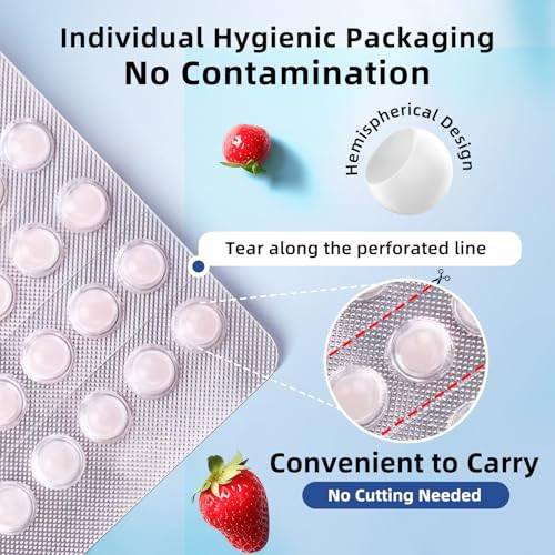 Razoko 120 Pcs Strawberry Scented Orthodontic Wax For Braces Pre Cut Individual Hygienic Dental Wax Dots Food Grade Relief Wax For Brackets
