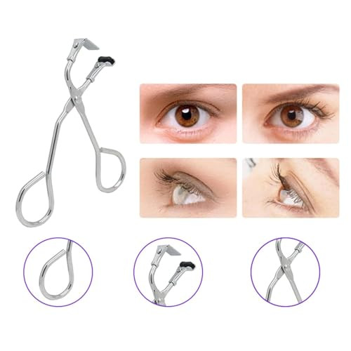 2 Pack Eyelash Curler With Refill Pads Black Plus Silver