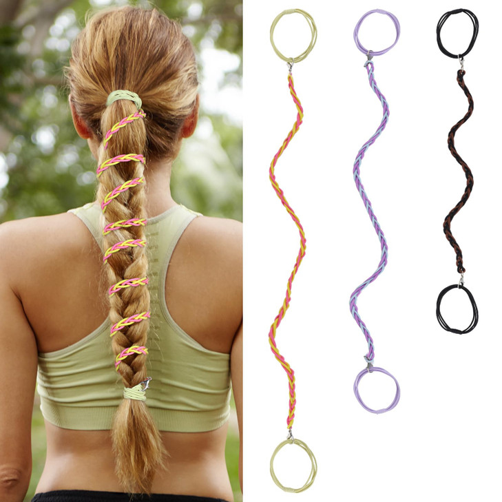 Tbukeom Spiral Hair Ties Braided 3 Pack No Snag For Women