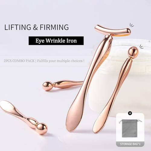 Seline Girl 2Pcs Eye Roller 2 In 1 Face And Eye Massager Tool For Massage And Lifting Eye Roller Facial Beauty Tool Suitable For All Skin