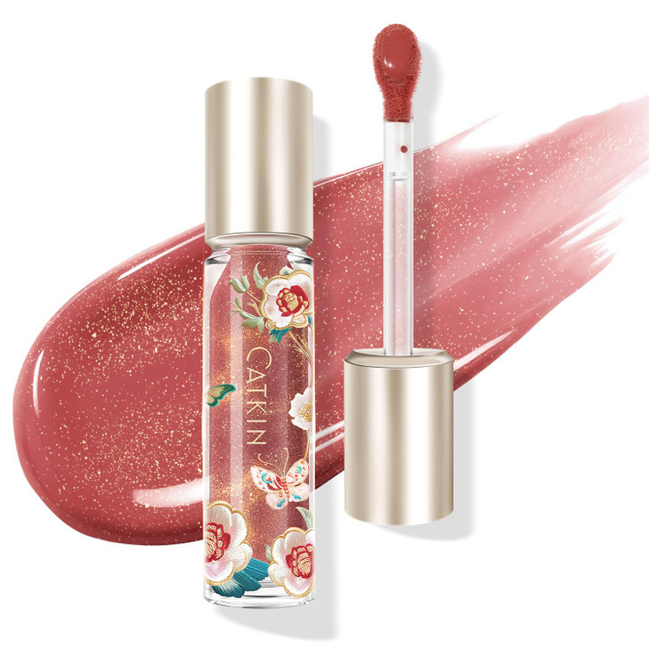 Catkin Lip Plumper Gloss Tinted Lip Serum With Hyaluronic Acid And Jojoba Oil Non Sticky Volumizing Hydrating Formula For A High Shine