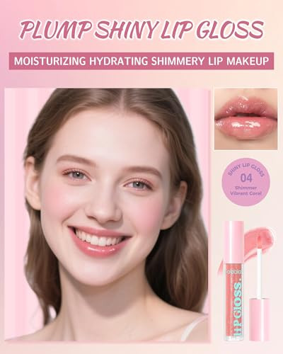 Glitter Tinted Lip Gloss Hydrating And Moisturizing Lip Plumper For Women Long Lasting Shimmer Lip Oil Lightweight Formula For Lipgloss