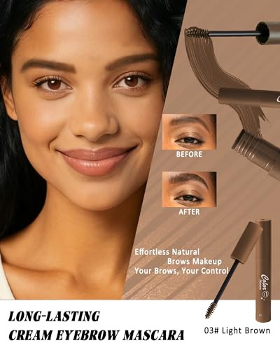 Eyebrow Mascara Light Brown Kit Waterproof Tinted Brow Gel Makeup For Women