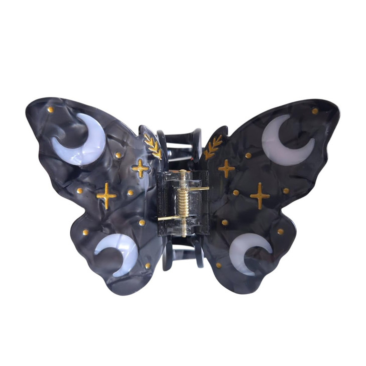 Fantasy Butterfly Hair Clip Acetate Claw Clips Cute Butterfly Hair Claw Clips For Women Black