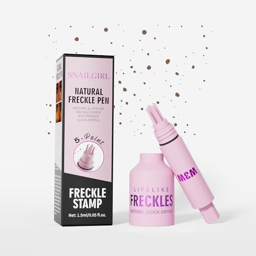 W3W Freckles Stamp Pen Waterproof Fake Freckles Makeup Quick Dry 5 Point Faux Freckle Pen For Natural Long Lasting Sunkissed Look 01 Light