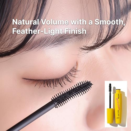 Cat S Eye Curling Mascara K Beauty Lengthening Volumizing Smudge Proof And Washable Mascara For Straight Or Short Lashes Non Clumping Black