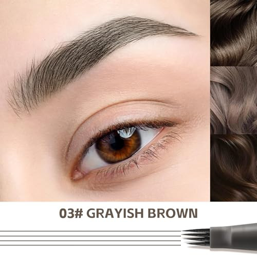 Boobeen 2 Pack 4 Tip Microblading Eyebrow Pen Waterproof Eyebrow Pencils For Women To Effortlessly Create Natural Hair Like Strokes All Day