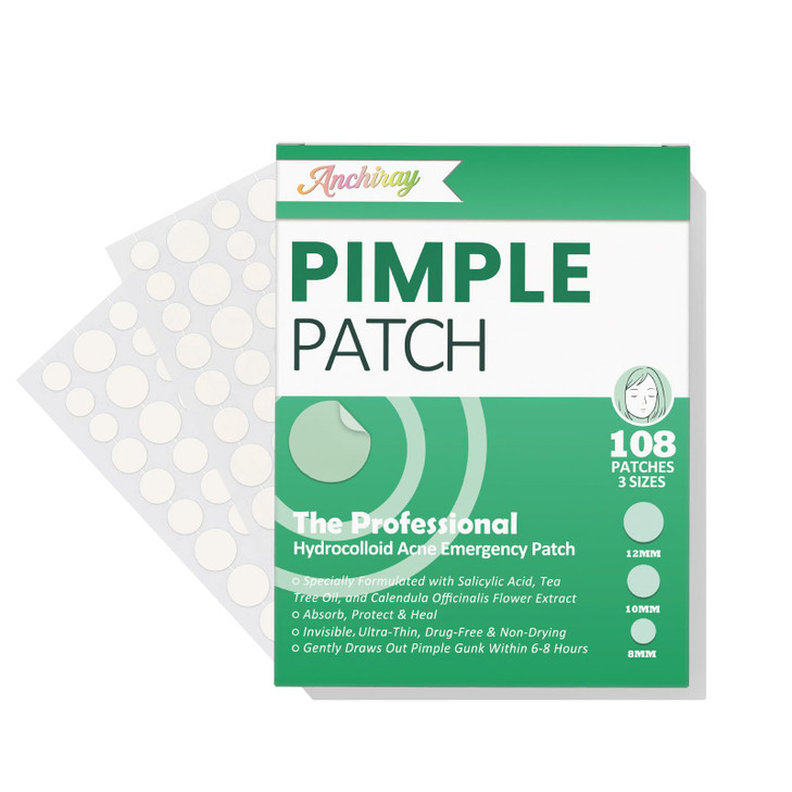 Anchiray Invisible Pimple Patches 3 Sizes Acne Patches 108 Counts