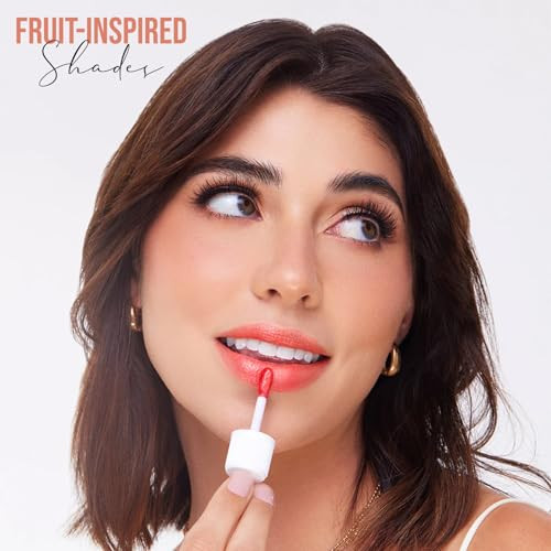 Profusion Cosmetics Lip Glaze Tinted Lip Gloss Hydrating Lip Stain With Vitamins A And E Buildable Color Long Wearing Glossy Finish With Non