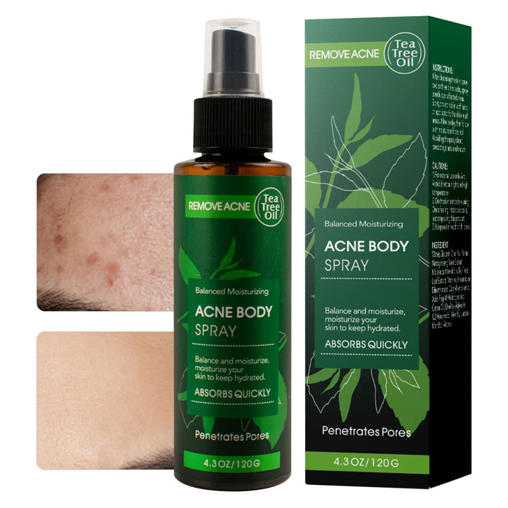 Mokyduo Acne Treatment Spray With Tea Tree Oil Body And Face 4.3 Oz