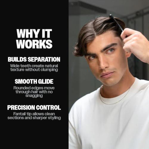 Slick Gorilla Texture Comb For Men And Women Wide Tooth Hair Styling Comb