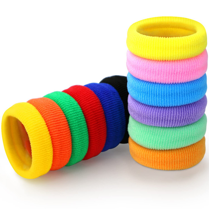 Marylavender Large Stretch Hair Ties For Thick Hair Hair Elastics Bands Ponytail Holders Hair Scrunchies For Women And Girls 12 Pcs