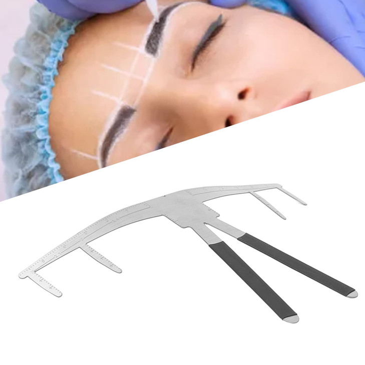 Eyebrow Ruler Eyebrow Measuring Tool 3 Point Positioning Eyebrow Mapping Brow Shaper Eyebrow Tools To Shape The Eyebrows Ruler Stainless