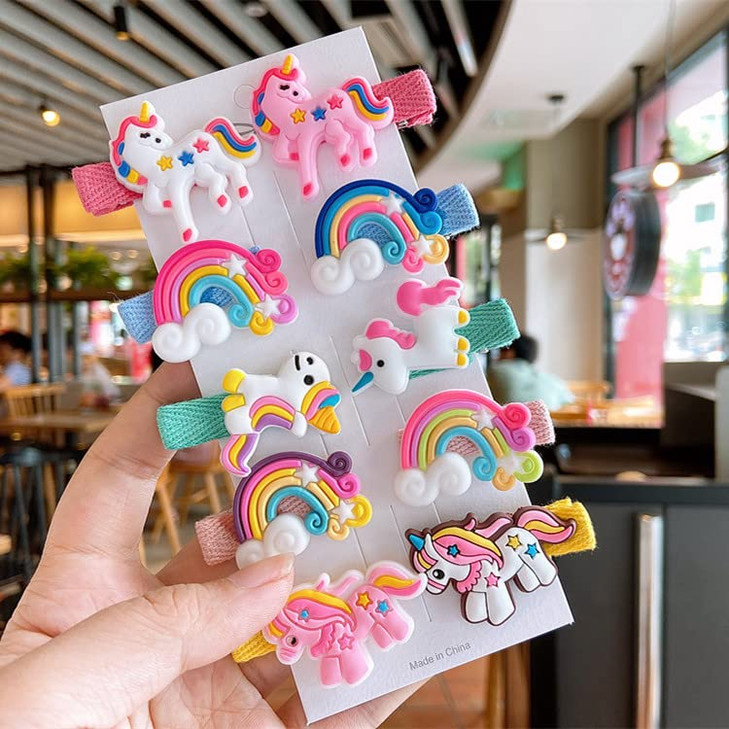 Hair Clips For Girls 10 Pcs Cute Animals Horses Hair Accessories Colourful Barrettes Hair Pins For Kids Baby Little Girls Children Birthday