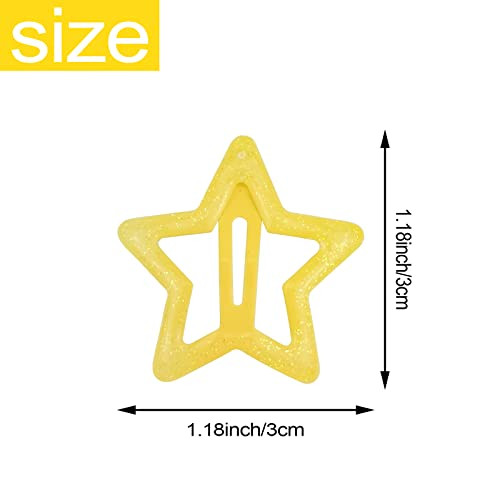 30 Pack Star Snap Hair Clips Non Slip Toddlers Colorful Cute Lovely Metal Hair Barrettes Hair Accessories For Women Girls Style 4