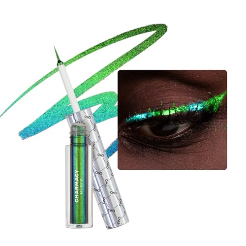 Charmacy Multichrome Eyeliner Liquid Liner Glitter Liquid Eyeliner Waterproof Metallic Intense Color Shifting Colorful Eyeliner Long Wearing