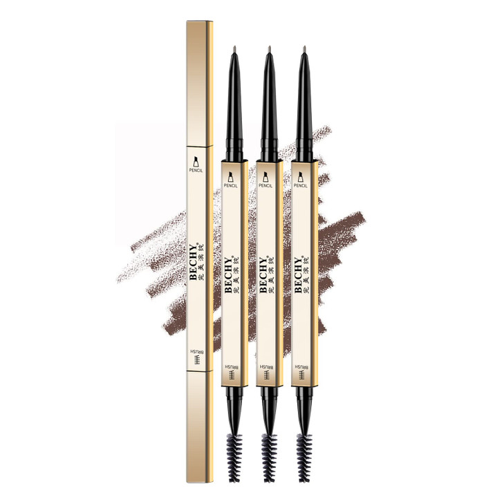 Eyebrow Pencil 3 Pcs Waterproof Long Lasting Microblading Dark Brown Brow Pencil Natural Eyebrow Makeup Ultra Slim Defining Eyebrow Pencils