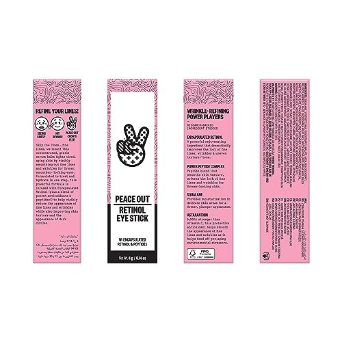 Peace Out Retinol Eye Stick Under Eye Treatment 0.14 Oz