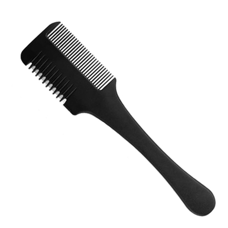 Medsuo Double Sided Hair Thinner Trimmer Razor Comb Cutting Scissors Tool For Home Salon Haircut Styling Black