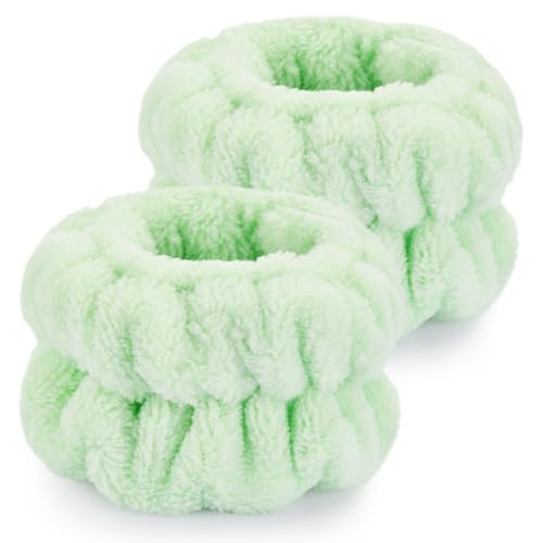 Dorbetar 2 Pcs Wrist Bands For Washing Face Microfiber Wrist Towels For Washing Face Spa Wristbands For Washing Face Face Wash Wristbands