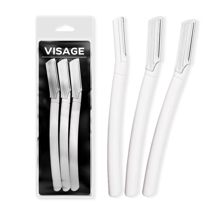 Visage Precision Facial Razors Touch Up Dermaplaning Tool Eyebrow Razor Facial Hair Peach Fuzz Removal Face Shavers For Women And Men 3