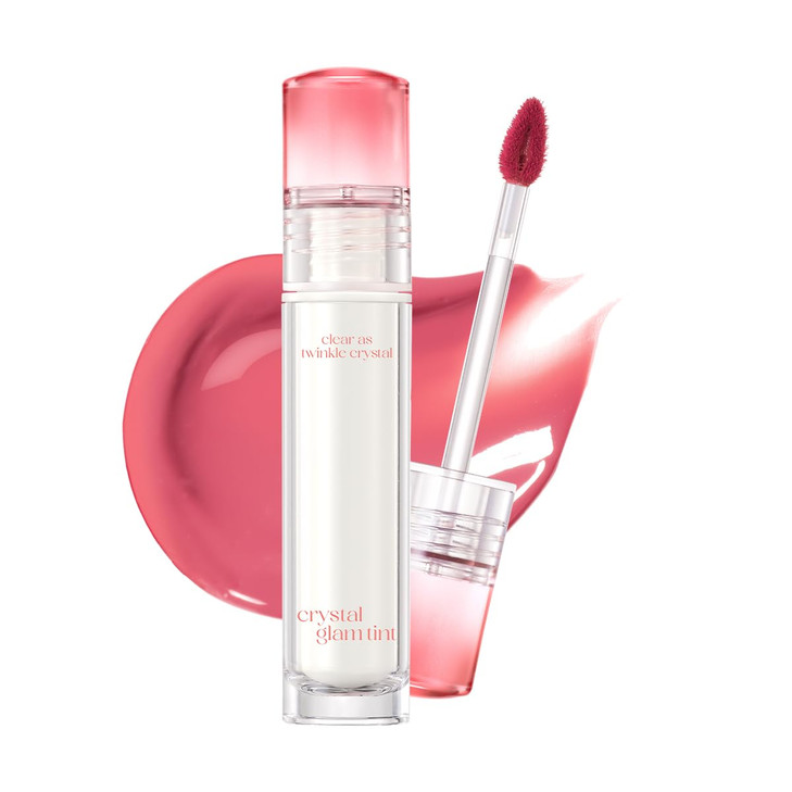 Clio Crystal Glam Tint Glossy Lip Tint With Glass Like Shine Lightweight Buildable Lip Stain Long Lasting Pigmented Color Non Sticky Korean