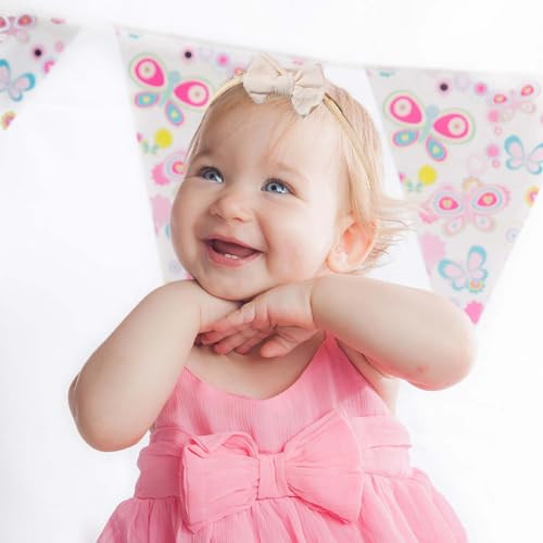 6Pcs Baby Girl Bows Baby Nylon Headbands Stretchy Knot Hair Bows