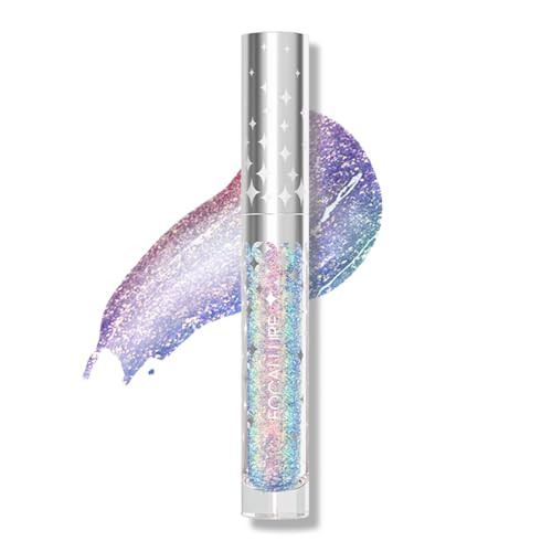 Focallure Glitter Liquid Lipstick Hydrating Moisturizing Lip Gloss For Women Sparkly Shimmer Lip Makeup Smooth Lightweight Long Lasting