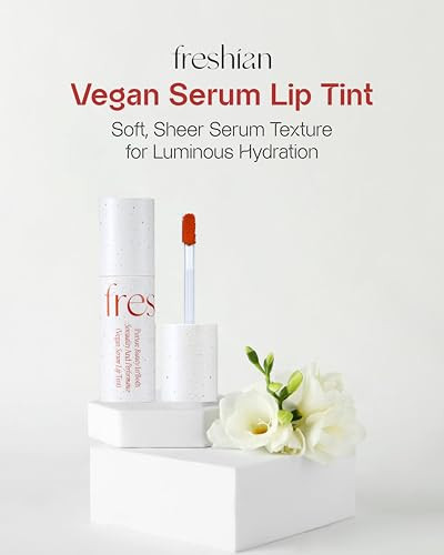 Freshian Vegan Serum Lip Tint 02 Garden 0.21Oz Long Lasting Moisturizing Formula Lightweight Lip Stain. Korean Makeup Skin Care.
