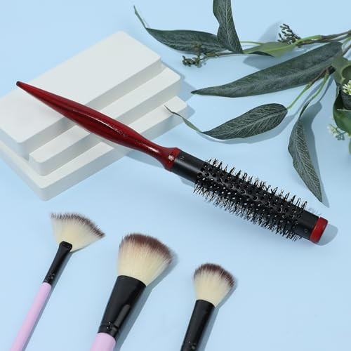 Small Round Hair Brush For Bangs 1.2 Inch Mini Quiff Roller Brush
