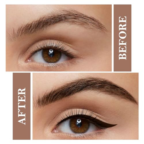 Afghouz Cream Eyebrow Duo Kit Brow Powder And Eyeliner Gel Eye Brow Pomade Waterproof Highly Pigmented Filler Thicker Brows With Dual Head