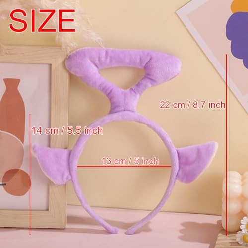 Phqooryth Womens Headbands Ears Fashion Headwear Cut Hairband Hair Costume Accessories For Adult Halloween Cosplay Party Decorations