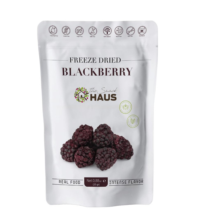The Snack Haus Freeze Dried Blackberries No Added Sugar 0.88 Oz Pouch