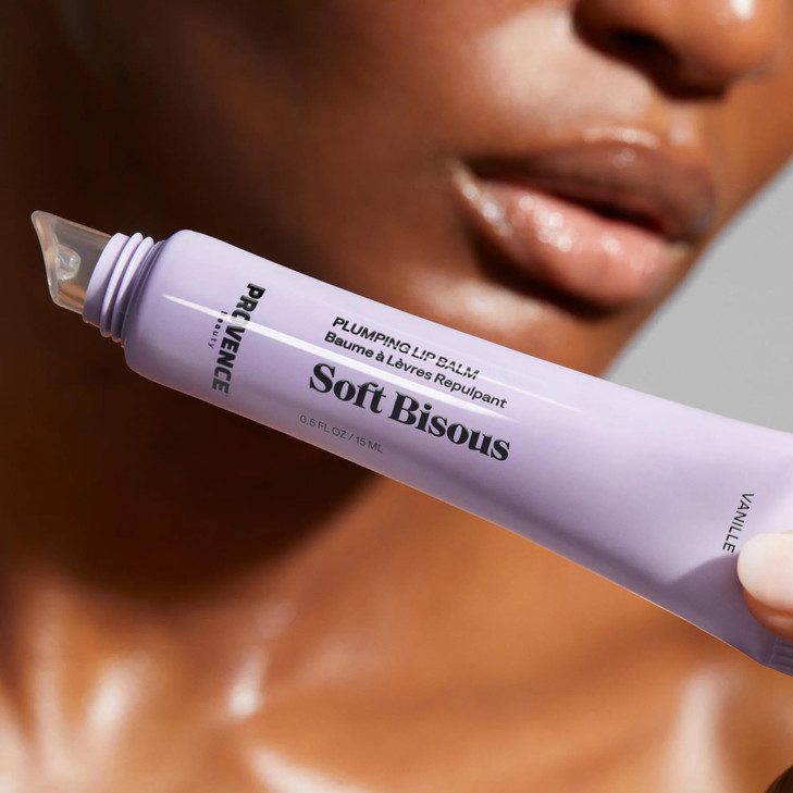 Provence Beauty Soft Bisous Plumping Lip Balm Hydrating Lip Care Treatment With Tripeptide 1 Hyaluronic Acid And Shea Butter Anti Aging Lip