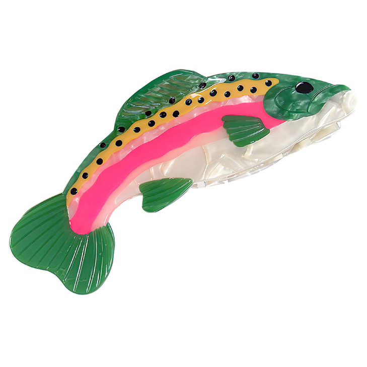 Novelty Salmon Fish Hair Clip Acetate Hair Clips Girl Women Small Claw Hairpin Non Slip Unique Cute Barrettes For Thick And Thin Hair