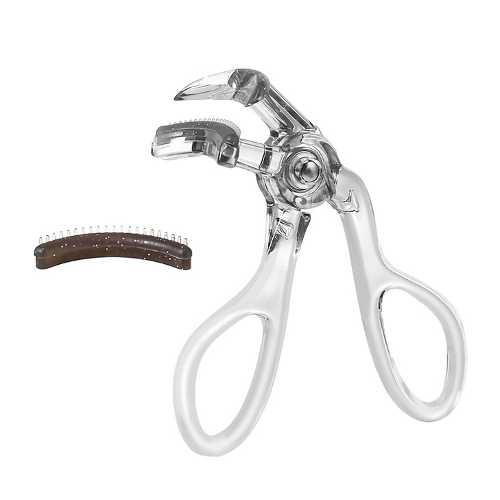 Casbomy Eyelash Curler With Silicone Replacement Pads Cute Eyelash Curler For Women Clear Grey