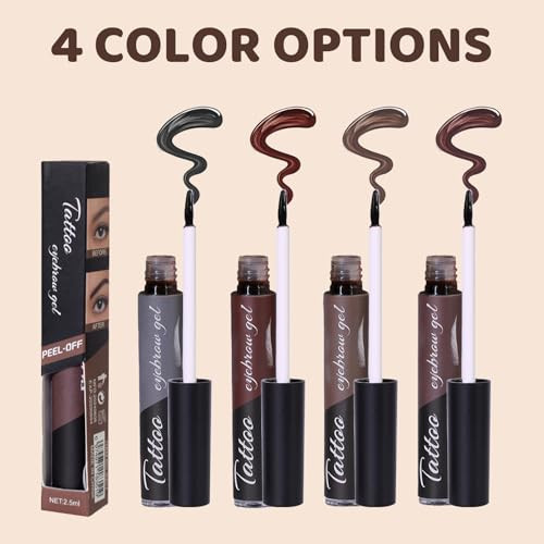 2 Pcs Eyebrow Gel 24 Hour Temporary Peel Off Eyebrow Tint Waterproof And Sweat Resistant Easy To Peel Off Disposable Eyebrow Gel Temporary