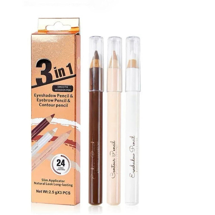 Eyebrow Lift Highlighting And Contour Pencil Set 3 Eye Makeup Pencils Fill And Define Eyebrows For Women