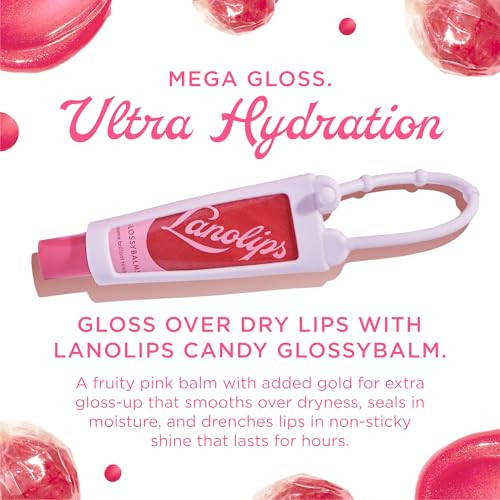 Lanolips Glossybalm Candy Bauble Ultra Hydrating Tinted Lip Gloss For Dry Chapped Lips Flavored Natural Lanolin Lip Balm With Lanolin Oil