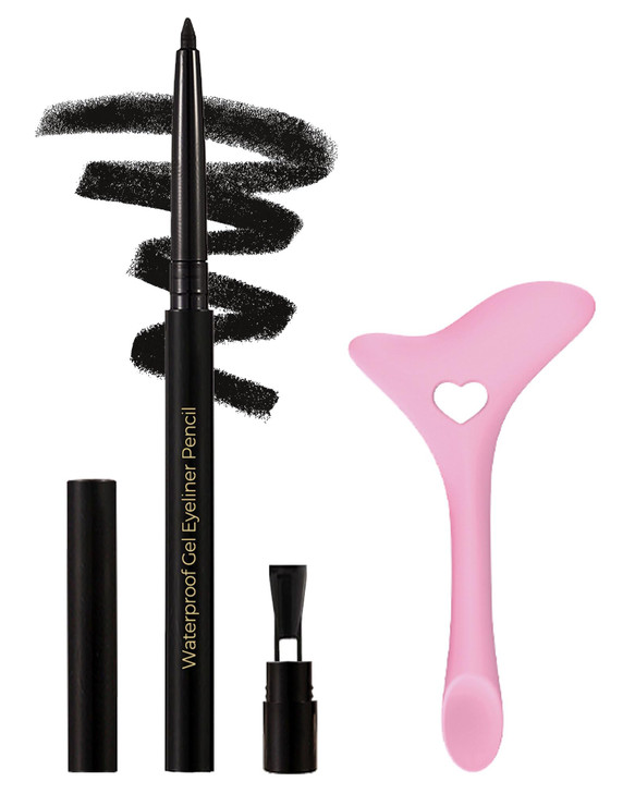 Sumeitang Black Eyeliner Pencil Retractable Gel Eye Liner Pencil Built In Sharpener Waterproof Smudge Proof Waterline Eye Liner Pencils