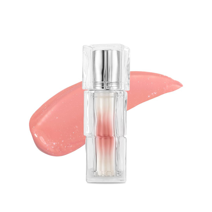 Tirtir Mini Size Waterism Tinted Lip Gloss 25 Nutty Pink 0.06 Fl Oz Kiss Ready Lipgloss 12H Long Lasting Non Sticky Natural Tinted Glow
