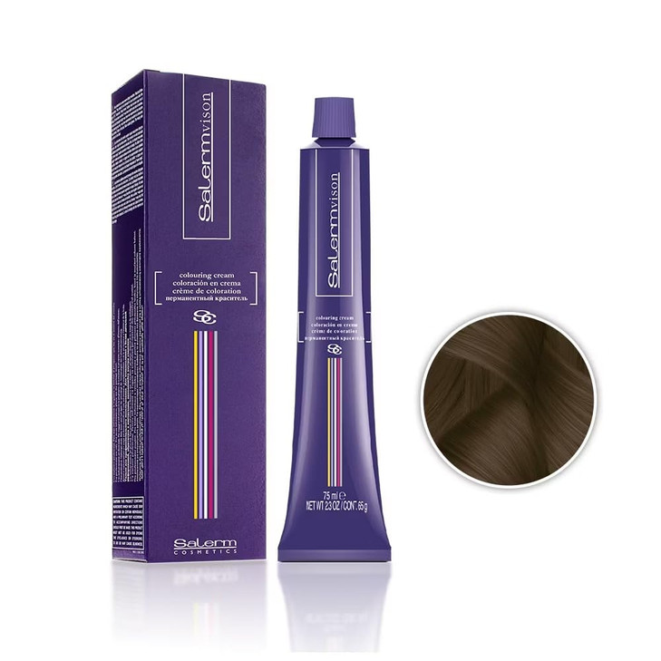 Salerm Salermvison Hair Coloring Cream 4,77 Intense Brown for Unisex, 2.3 Ounce