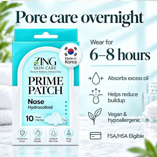 Zing Skincare Prime Patch Hydrocolloid Nose Patches Nose Pore Patches 10Pc
