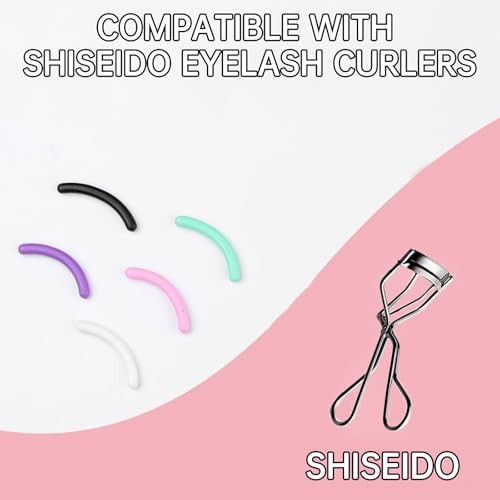 48 Pcs Eyelash Curler Refill Pads Compatible With Shiseido Eye Lash And Cosmetic Accessory Silicone Soft Rubber Curler For Universal Eyelash