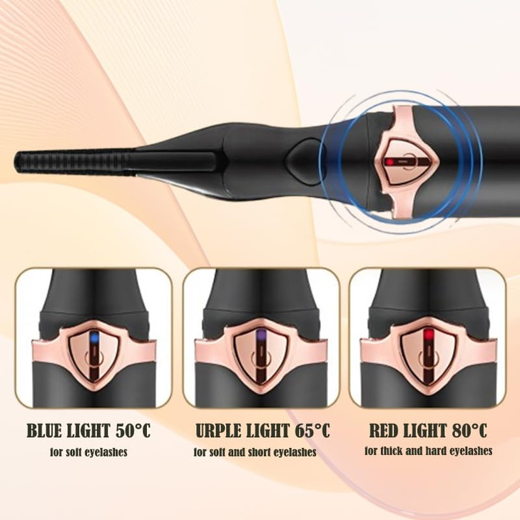 Heated Eyelash Curlers Rechargeable Electric Heated Eyelash Curler Rapid Temperature Control For Quick Natural Long Portable Curling Wand