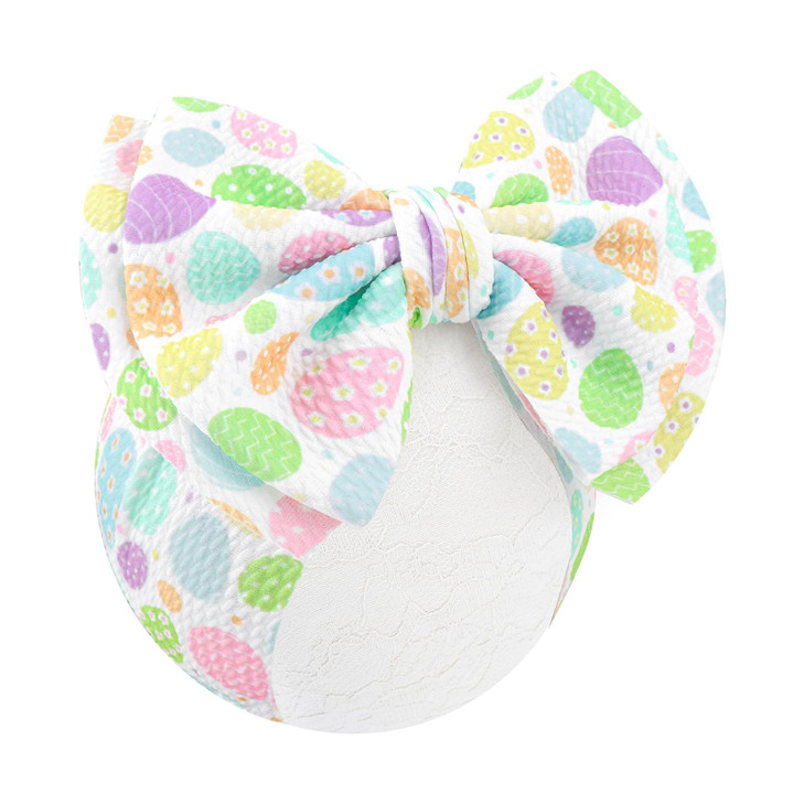 Lanmerry Easter Day Big Baby Girl Bows Headbands Bunny Egg Baby Hair Bows Hair Accessories Easter Headbands With Bows Cosplay Hairbands