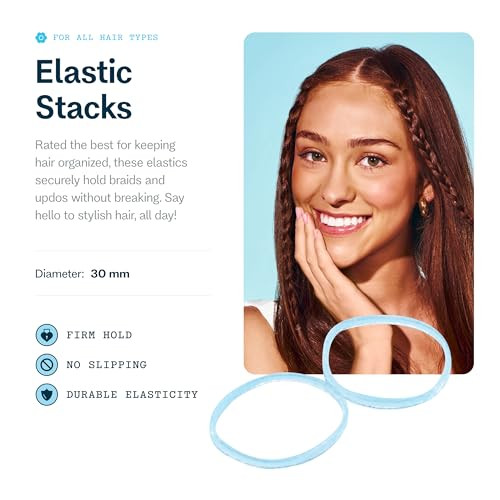Gimme Beauty Elastic Stacks Hair Ties Clear 500 Pack